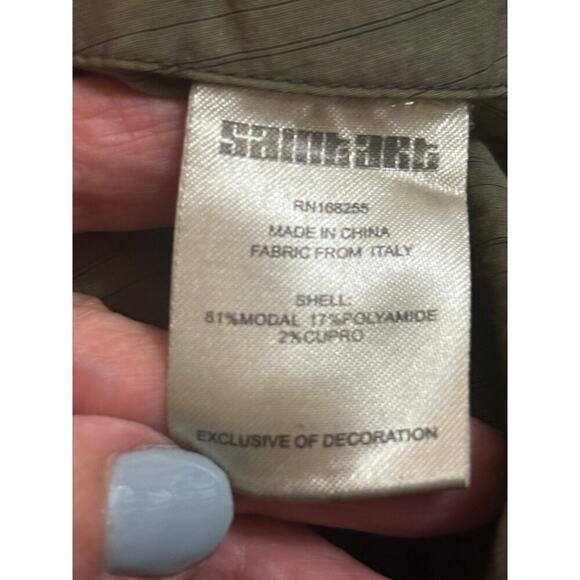 Saintann for Tuckernuck Telma cap sleeve dress, green, quiet money, classic - Picture 9 of 9